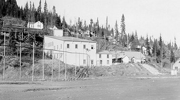 Mill Of Island Mountain Mine, also shows townsite and ball diamond, wpH286