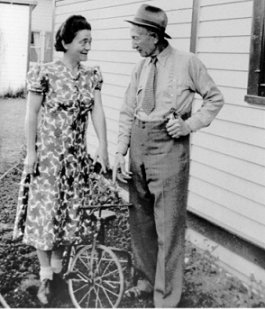 Fred Wells and Mrs. Snoxell (in California), wpH996